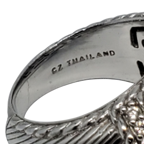 Judith Ripka Sterling Silver Marquise Quartz & CZ Ring Size 7 #21156 - Picture 9 of 13